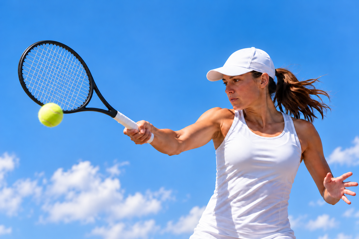 Tennisträning på resan